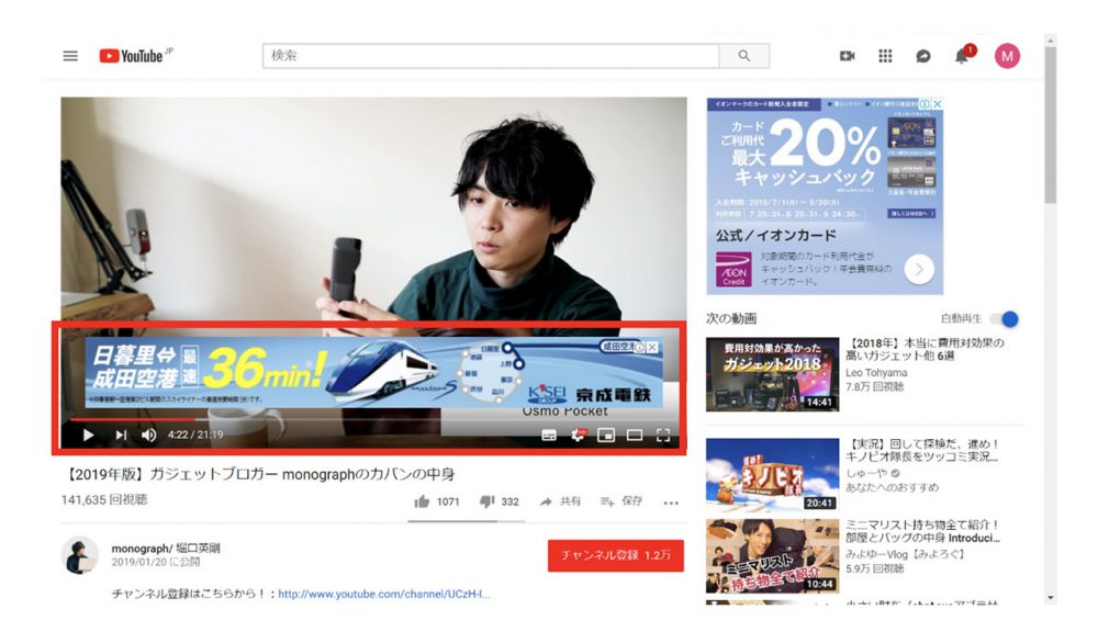 YouTube の広告フォーマット3