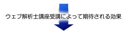 ウェブ解析士講座の受講によって期待される効果