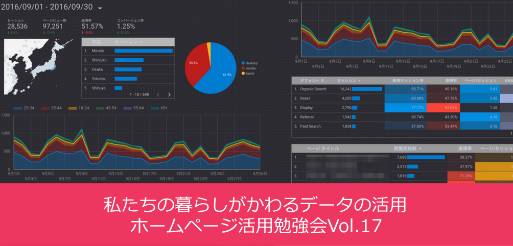 データ活用ビジネスブラッシュアップセミナー／ホームページ活用勉強会Vol.17 〜私たちの暮らしがかわるデータの活用〜 